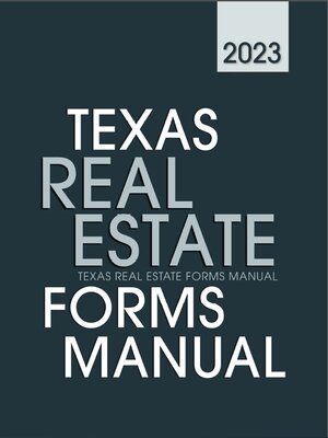 cover image of Texas Real Estate Forms Manual 2023